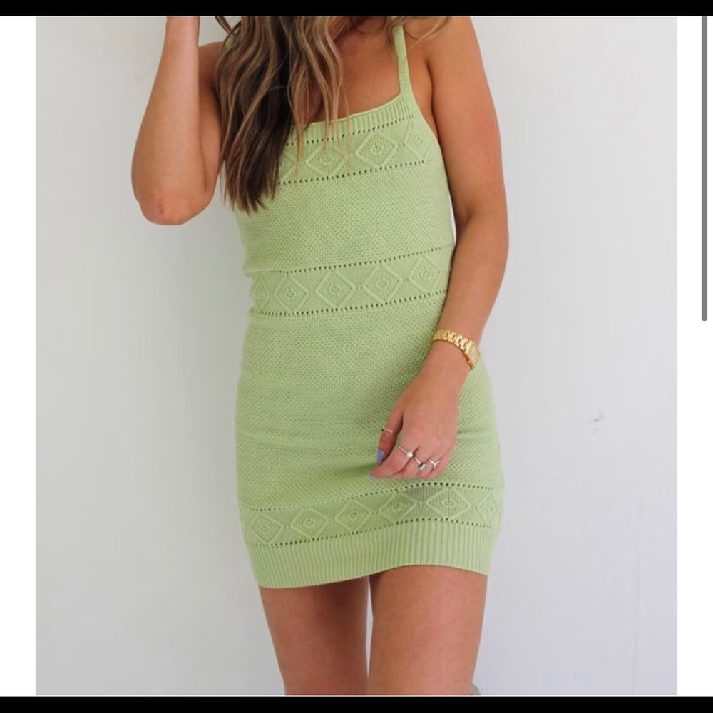 Green knit Dress